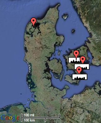 Oversigtskort Oversigtskort over by- stednavne på Sjælland